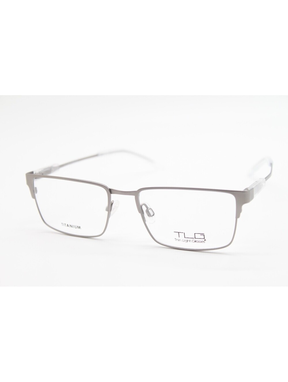 NEW TLG TITANIUM NU082 C02 GREY CRYSTAL AUTHENTIC EYEGLASSES 52-17